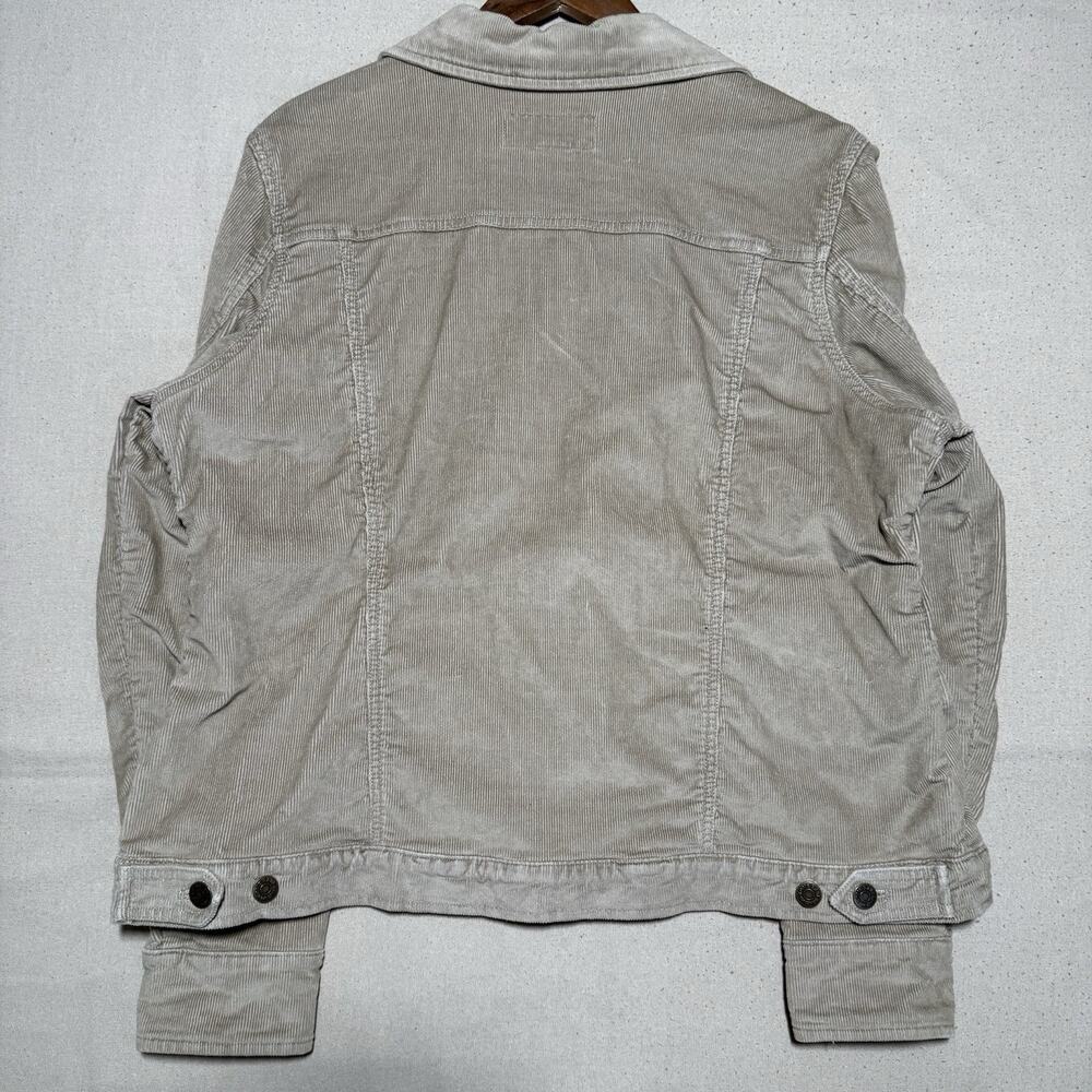 Eddie Bauer Tan Corduroy Jacket Womens Size Large Zip Up With Pockets - Picture 2 of 8